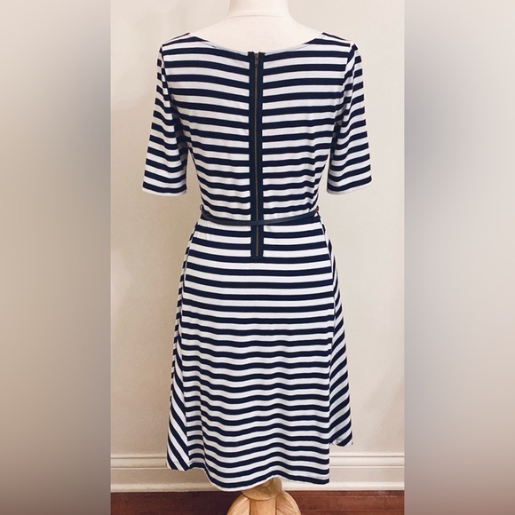 The Limited Navy and White Striped Midi Dress - Picture 7 of 12